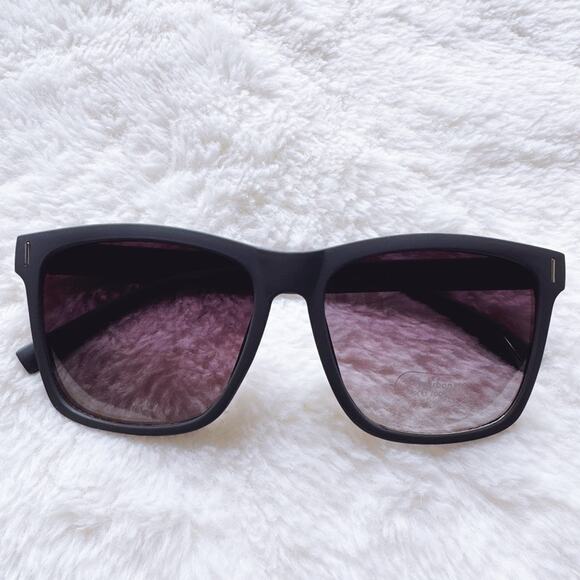 Otto Charcoal Angular Frame Sunglasses - Picture 1 of 11